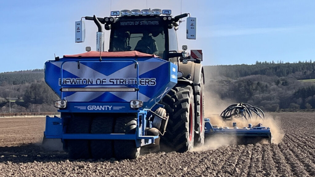 Spring barley drilling in Kinloss 