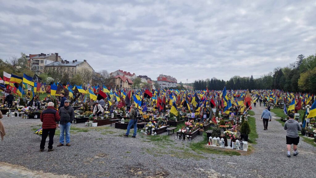 A graveyard in Ukraine