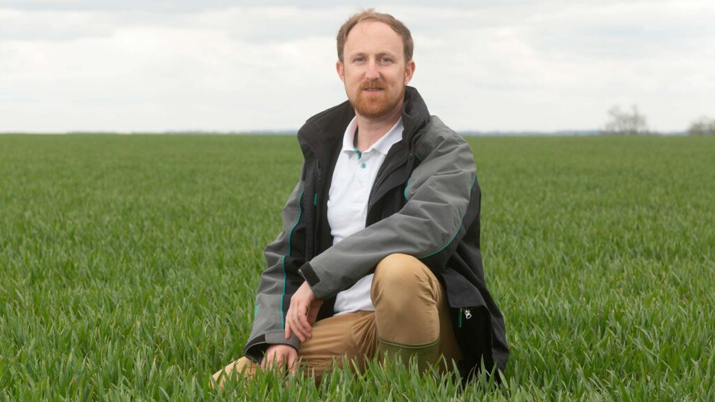 Man in a field of wheat
