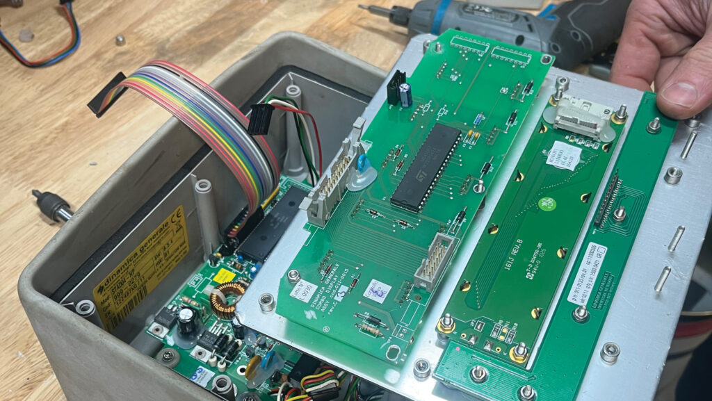 Electrical items being repaired in the Peter Woodhouse workshop