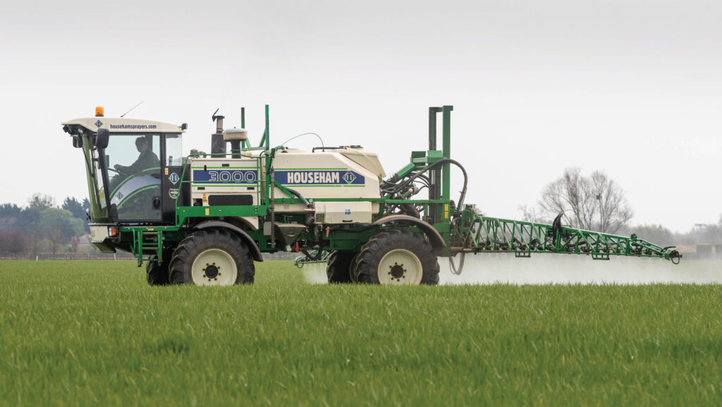 Spraying winter barley