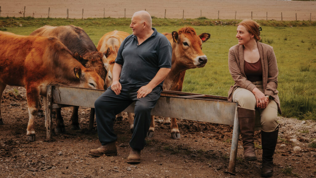 Clare Gelderd with her father