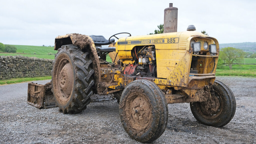 Old tractor in a yard