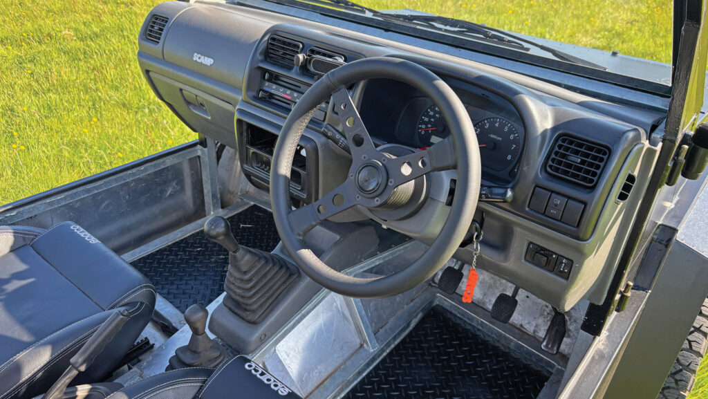 Dashboard of converted vehicle