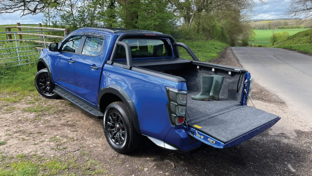 Isuzu D Max EV with tailgate open