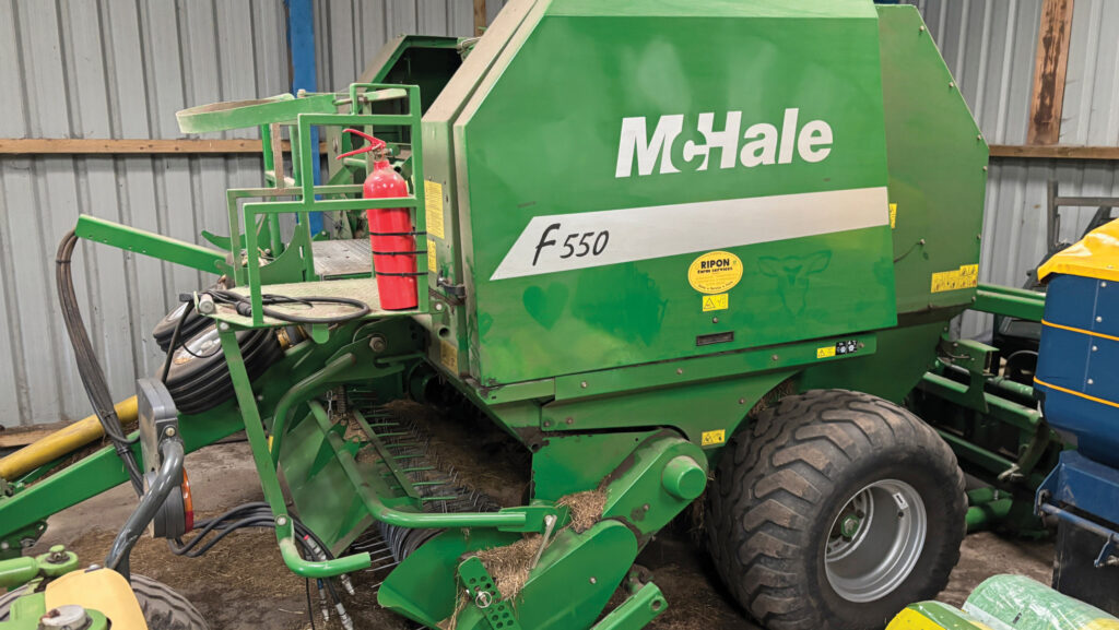 Close-up of baler 