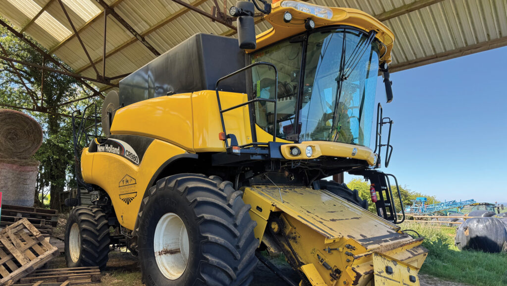 Combine in a shed