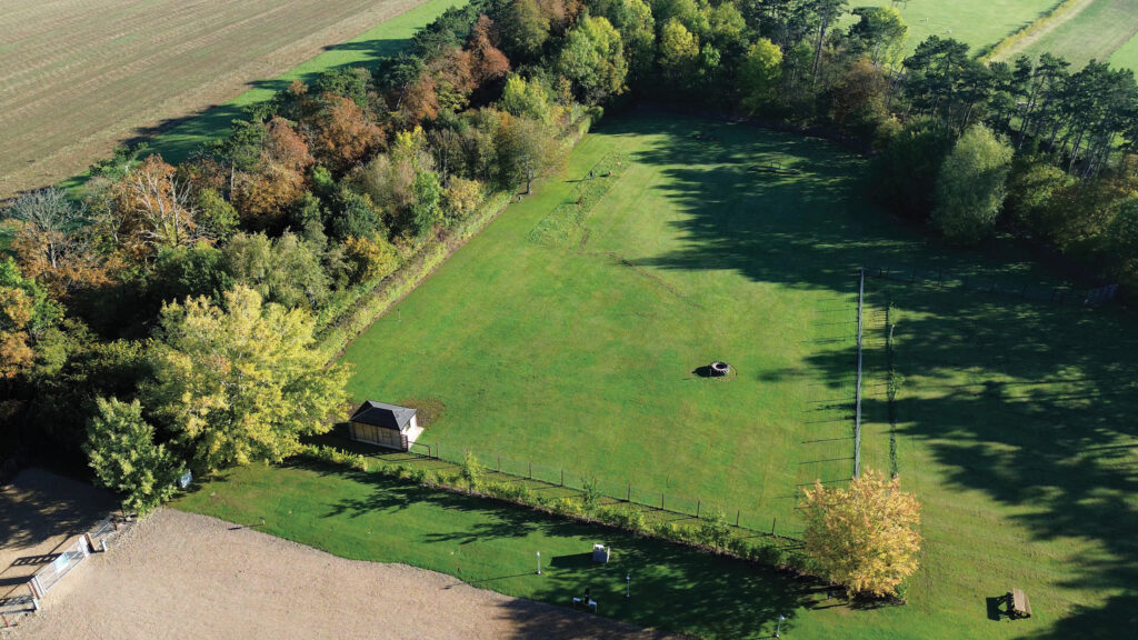 Aerial view of Paws in the Park