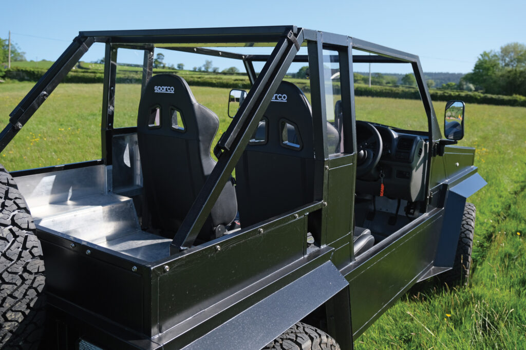 Rear view showing load area