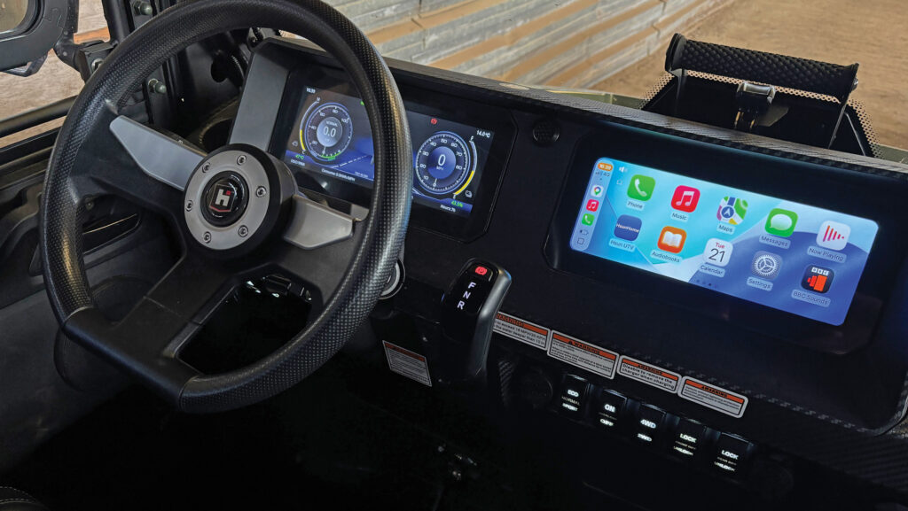 Dashboard with touchscreen