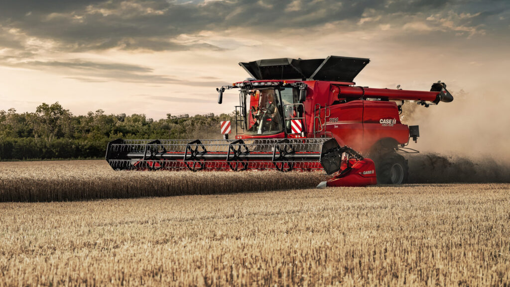 Case IH Axial Flow working in the field at harvest