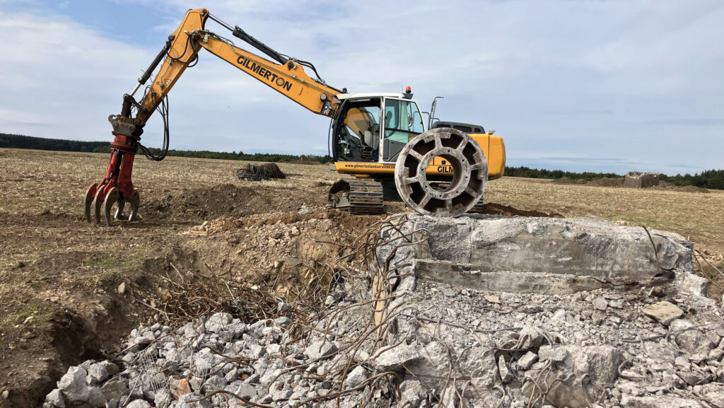 Digging up concrete