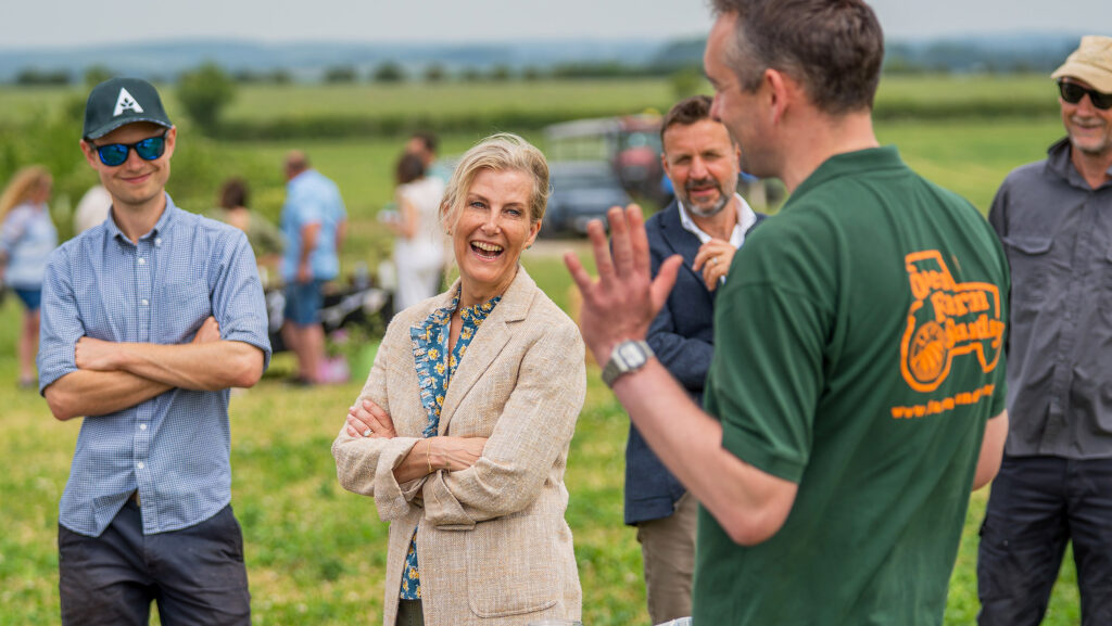 HRH Duchess of Edinburg at the event for OFS farmer hosts  © Leaf