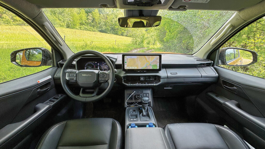 Driver's view of cab
