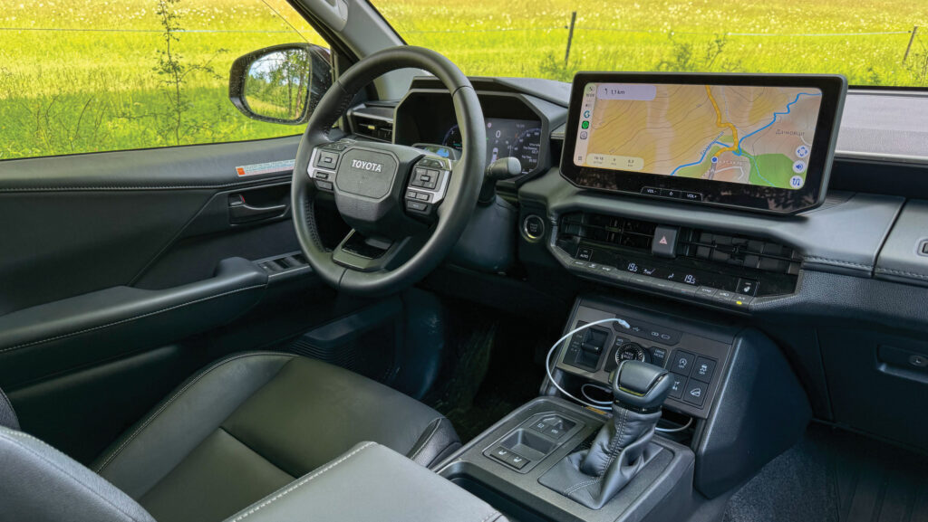 Interior of left-hand drive pickup