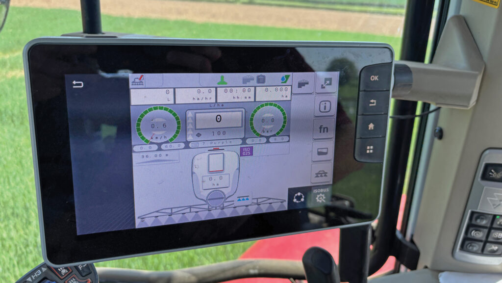 Isobus screen in tractor cab