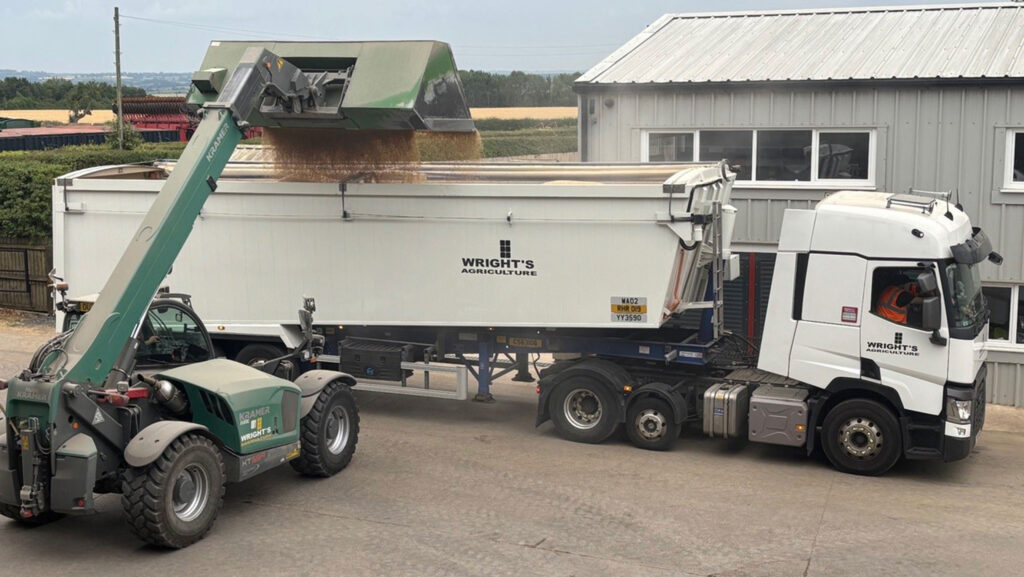 A lorry on a farm