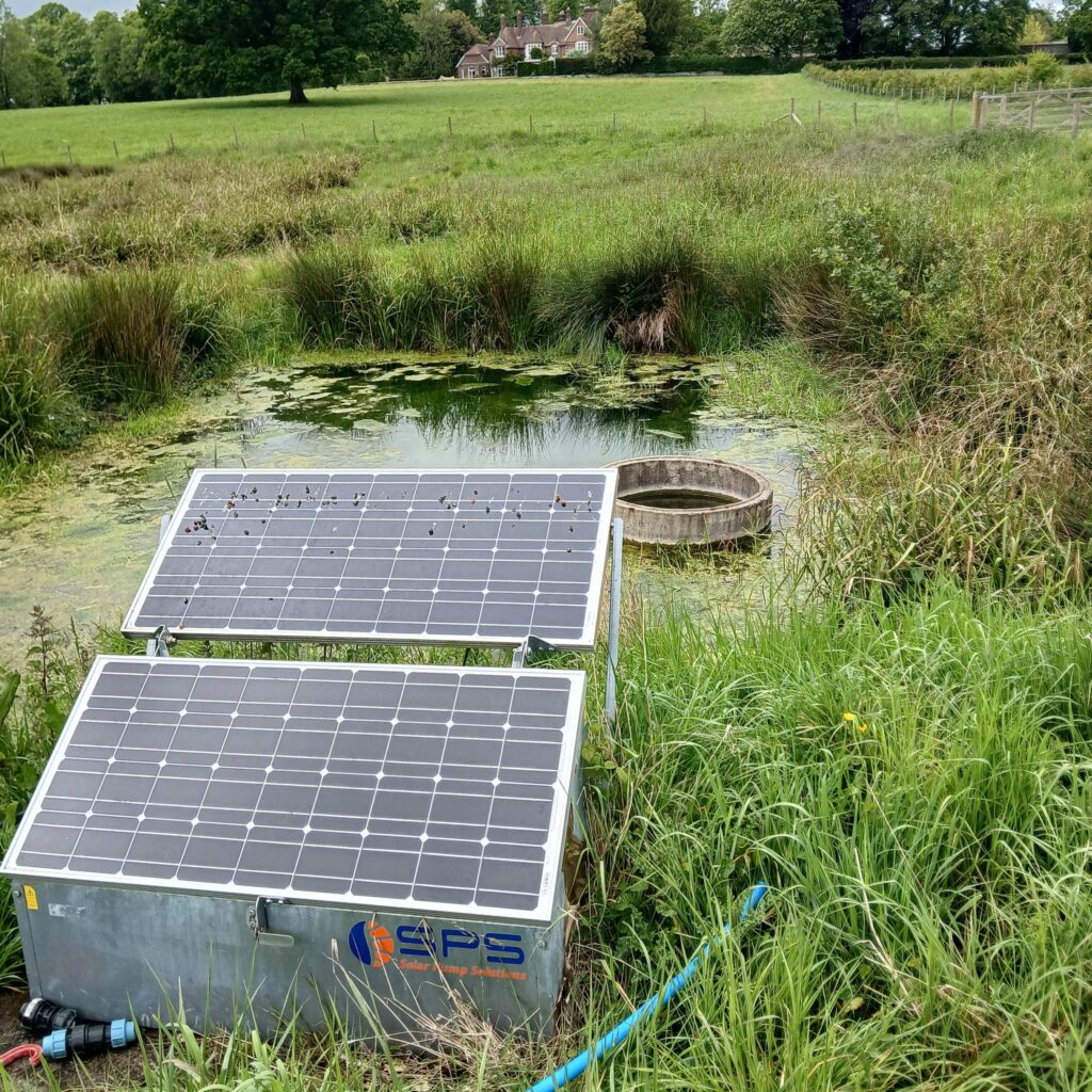 Solar pump on farm
