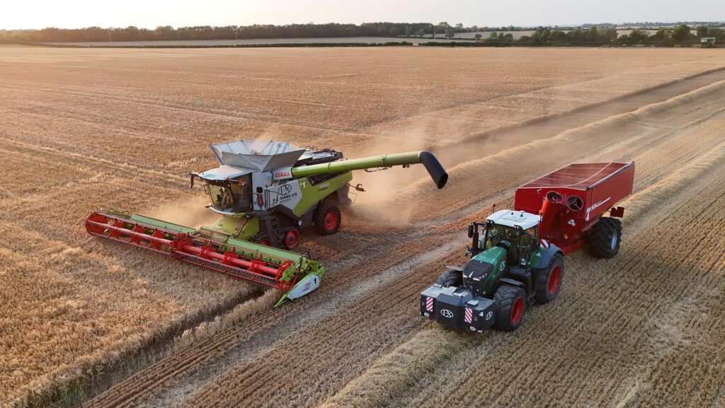 Barley harvest at PX Farms, Dry Drayton, Cambridgeshire
