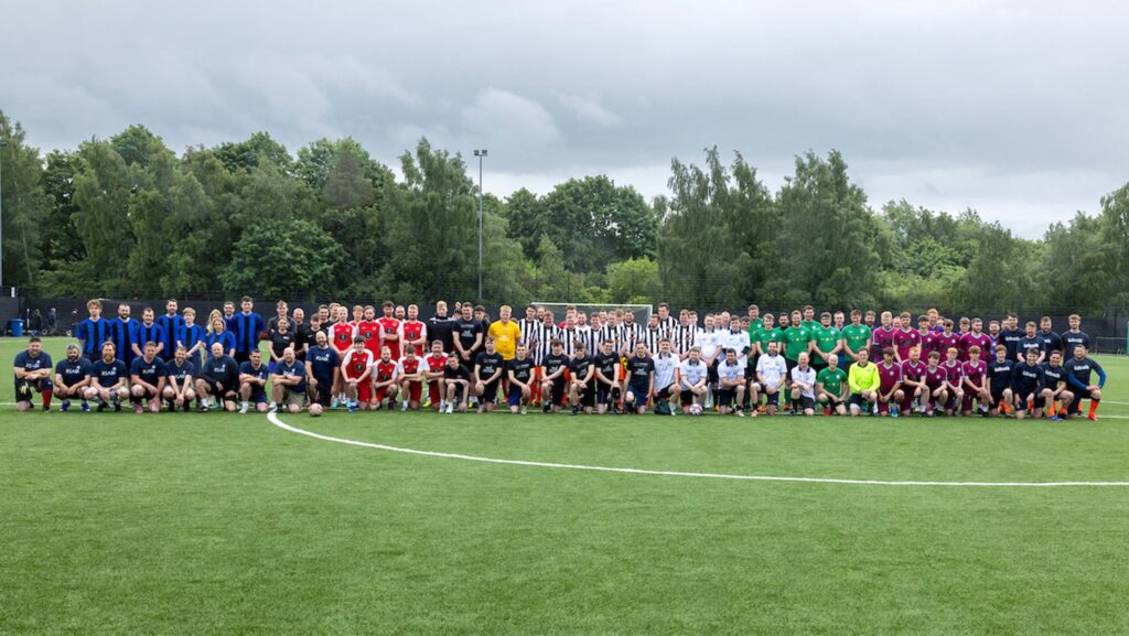 Teams at the Rsabi football fundraiser