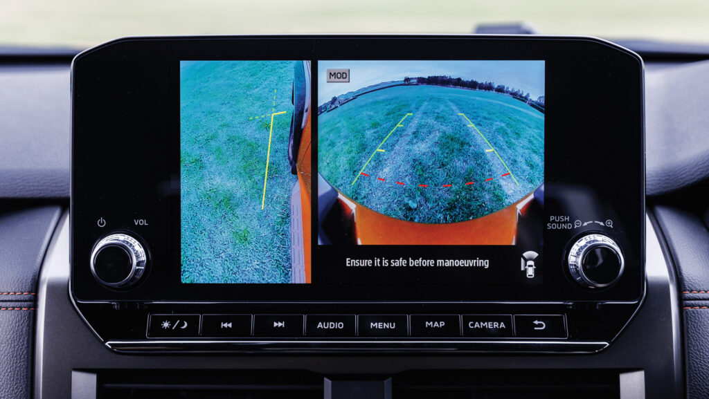 A touchscreen in a car