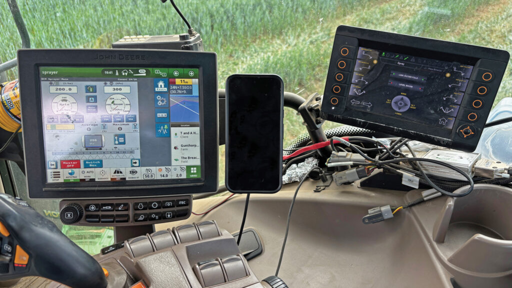 Screens in cab
