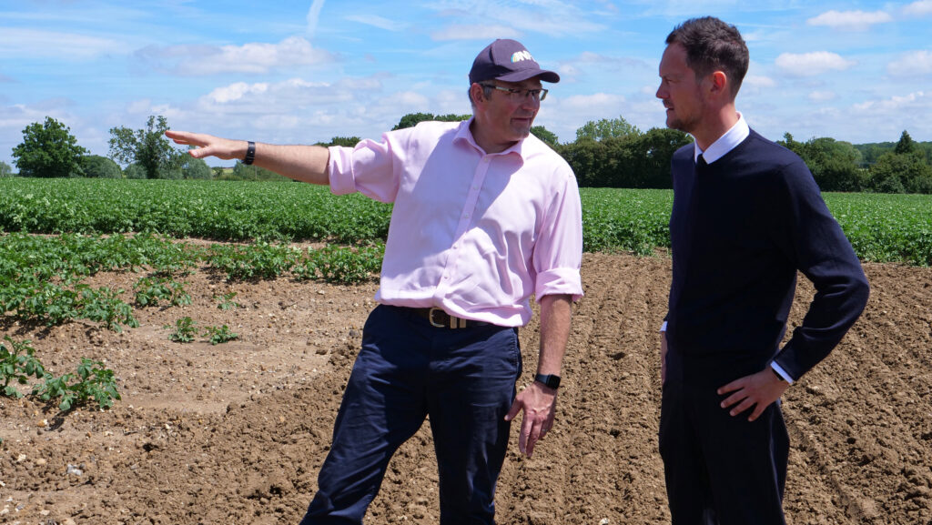 Food security tops agenda in minister's first farm visit