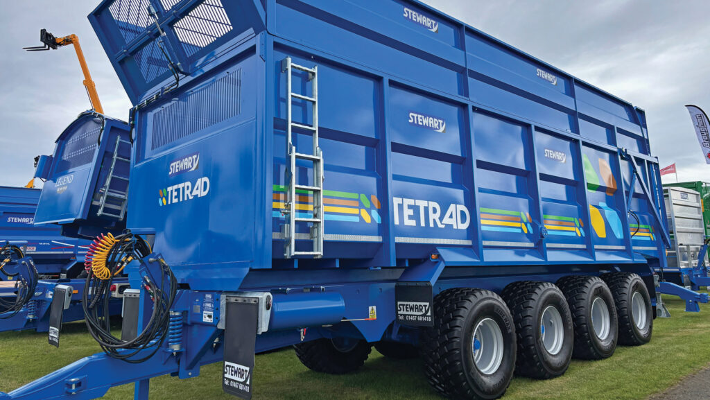 Stewart Tetrad quad-axle silage trailer