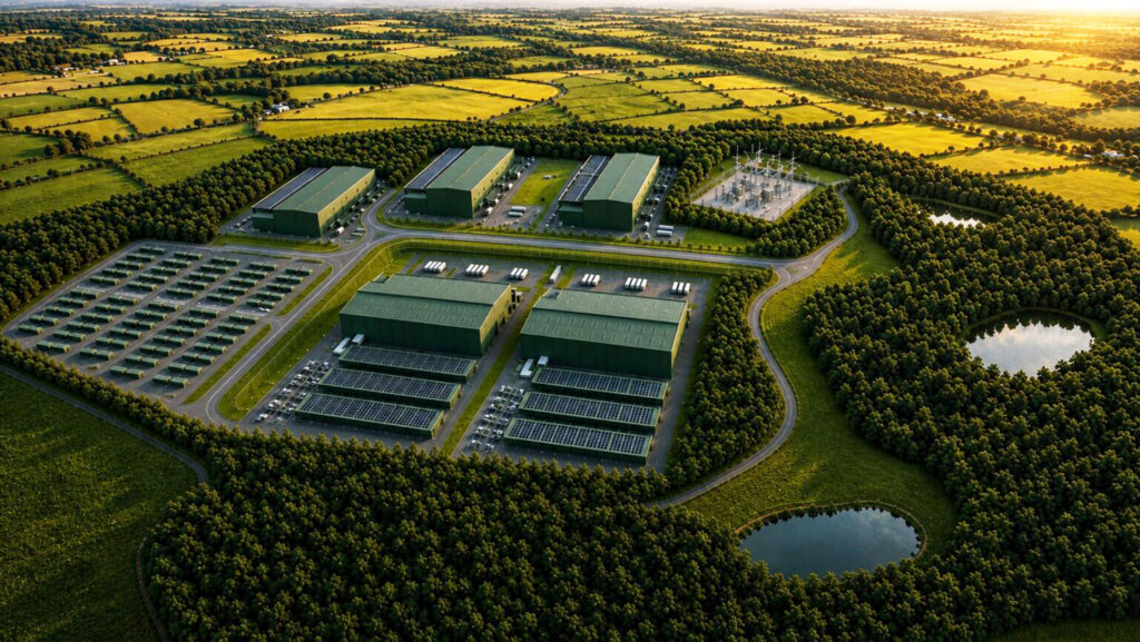 The AI data centre and battery storage site would cover up to 344ha of land in North Devon © Xlinks