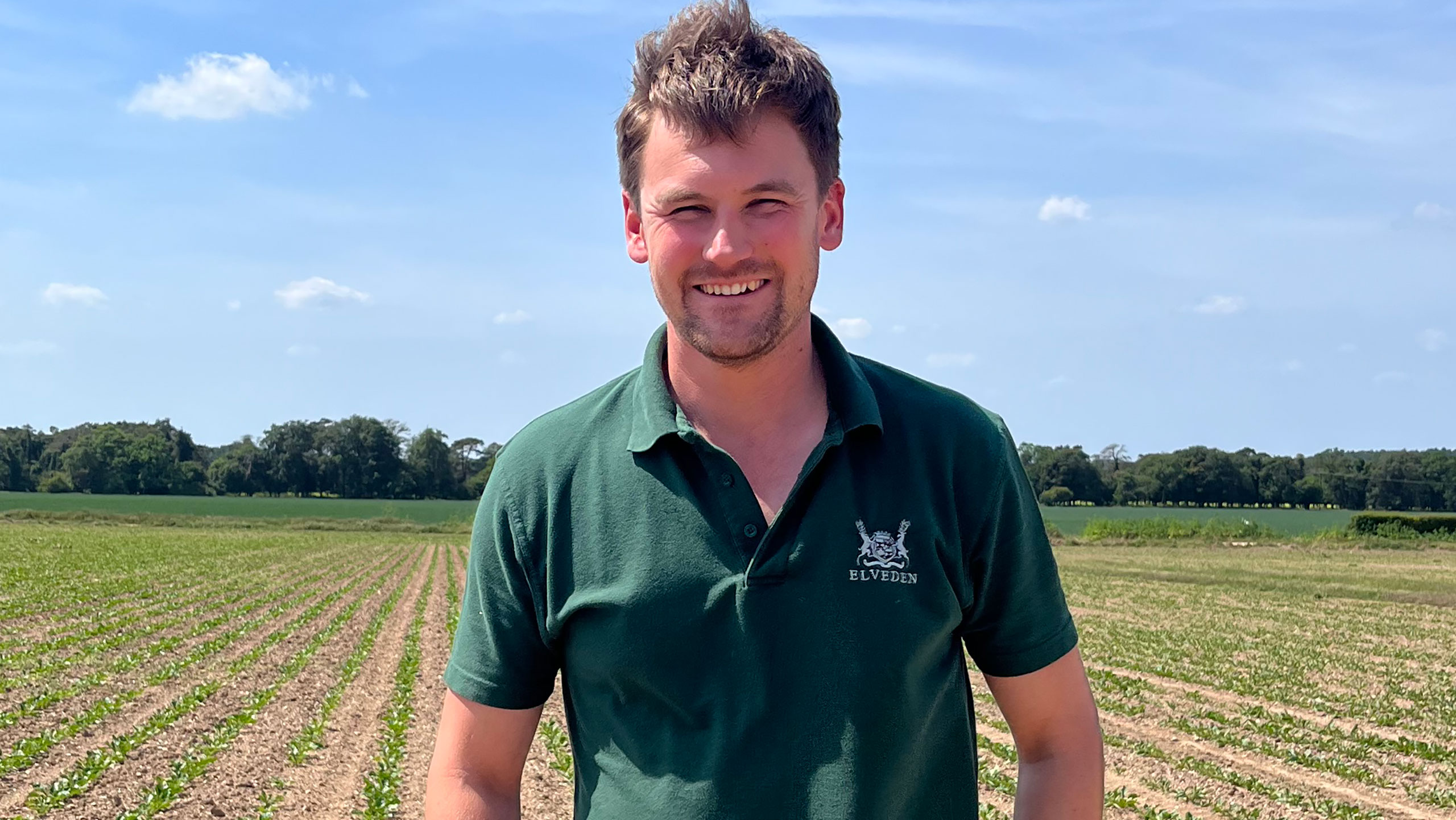 Farm manager in field