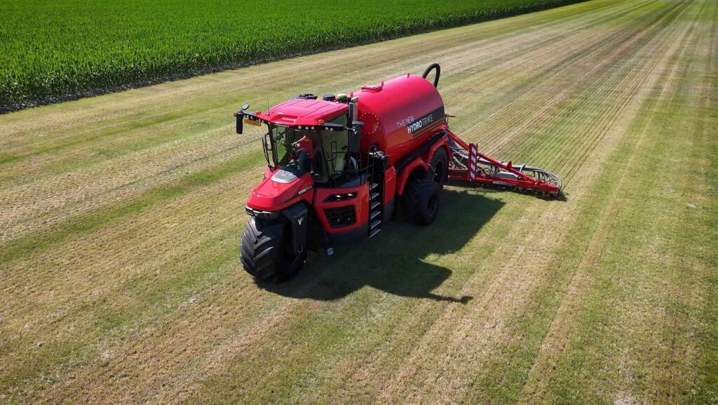 Aerial view of Vervaet Hydro Trike in field