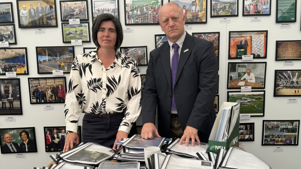NFU Cymru president Abi Reader and deputy president Paul Williams © NFU Cymru