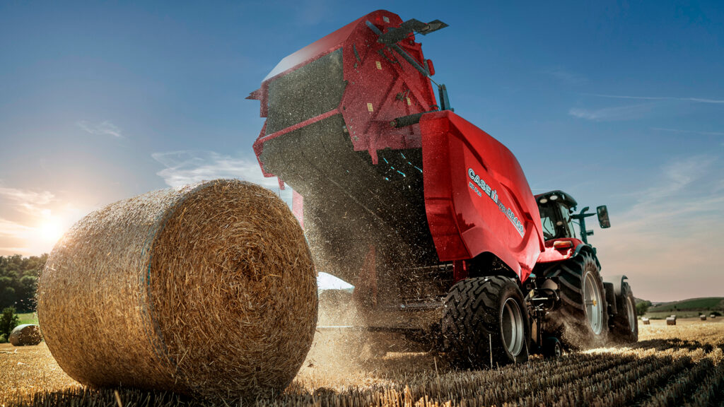 Updated HD Pro balers can bind bales with compostable netting © Case IH