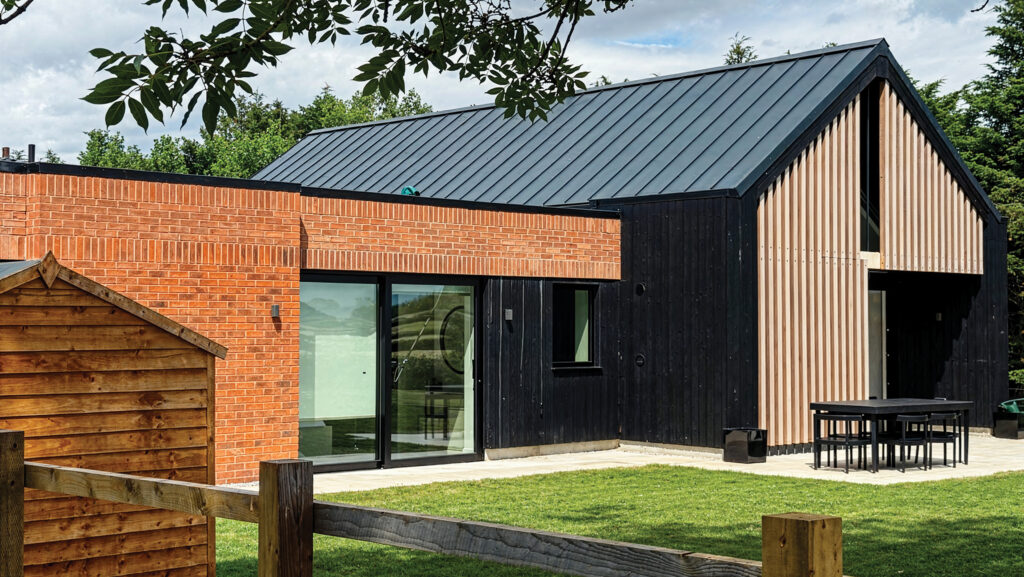 A developed building on a farm