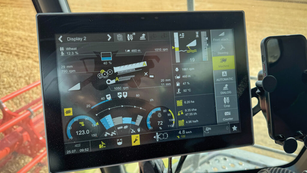 Screen with combine settings