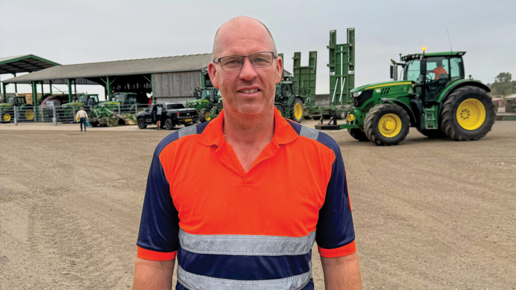 Dan Fabb with machinery in the background