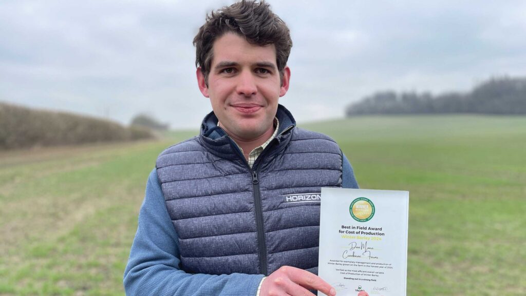 Dan Moore with certificate in crop