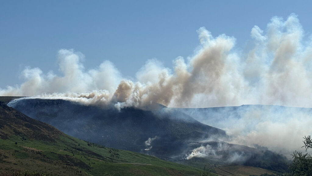 Wildfire at Dovestone Reservoir © James Crowther