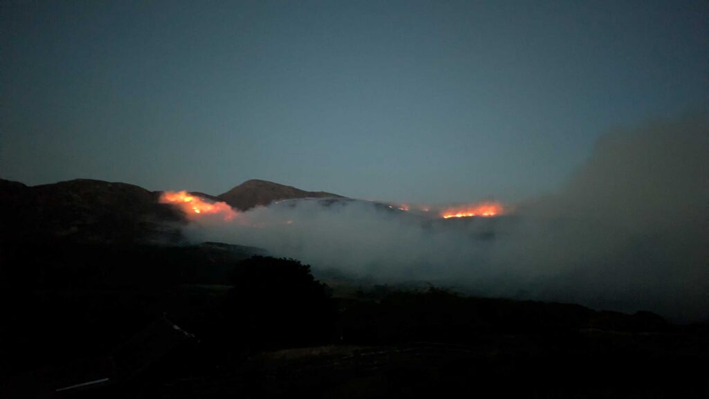 Fire at night