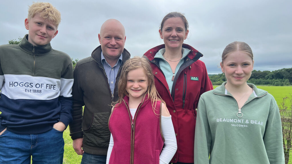 Alisdair and Emma Davidson with children Rory, Abbie and Lucy