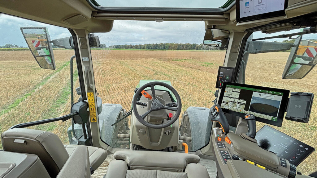Tractor cab interior
