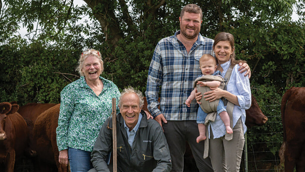 Henri, Peter and Will  Greig, with Abby Allen and Olivia © Pipers and Co