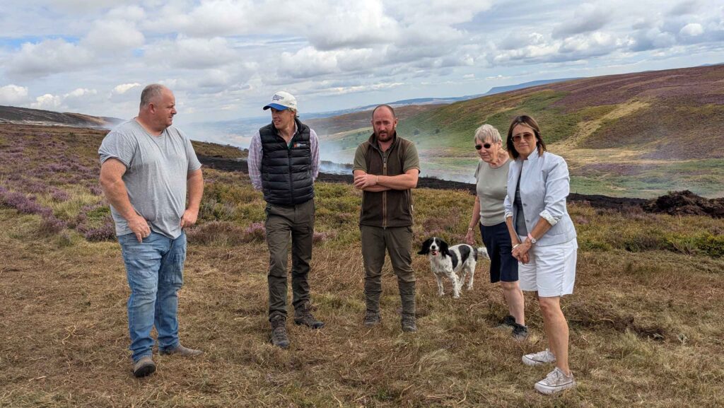Graziers at the Glascwn fire © Catherine Hughes