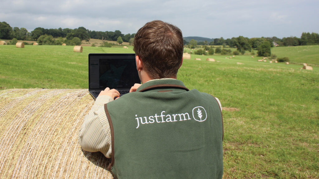 Man using JustFarm validation tool
