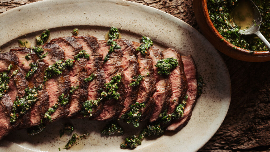 Beef on a plate