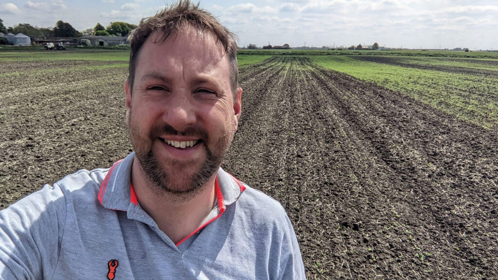Farmer Tom Clarke in field