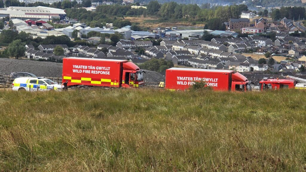 Fire-fighters in Wales