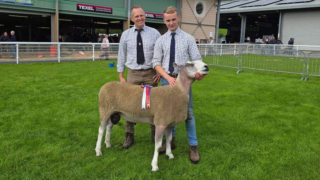 Aled and Aron Jones with top Bluefaced Leicester shearling