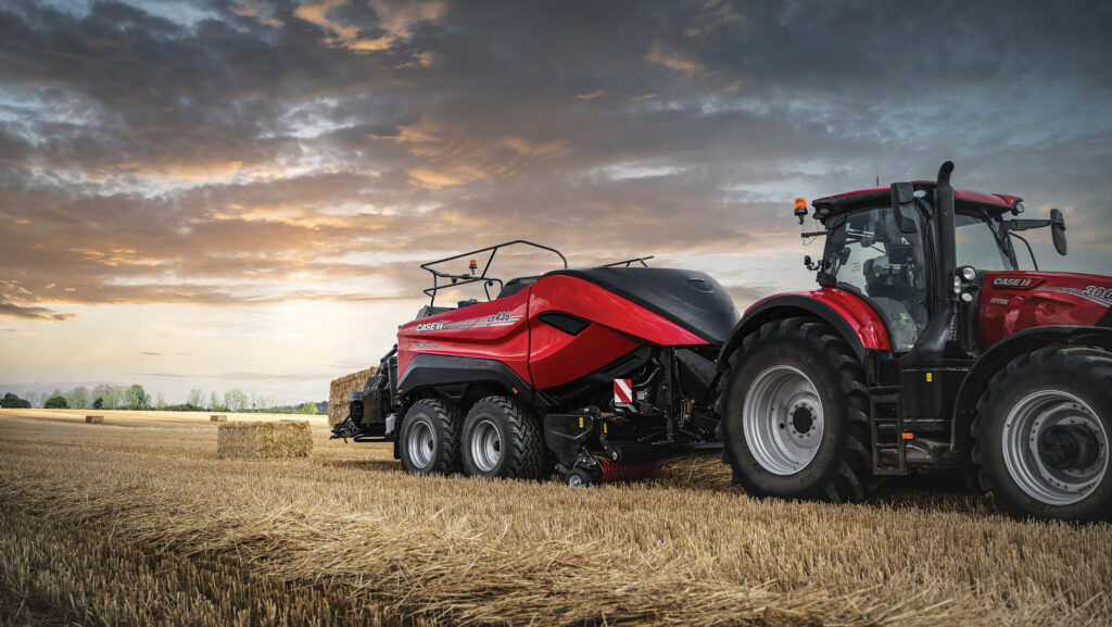Case IH baler in field
