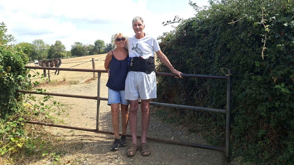 Farmer Will Dickinson with his wife Jan